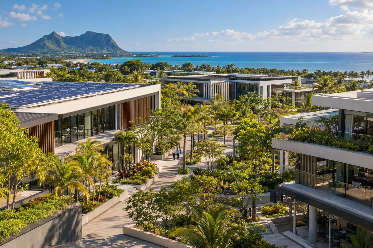 Mauritius’ta teknoloji ve yenilenebilir enerji yatırımlarını temsil eden iş yerleşkesi